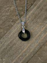 Load image into Gallery viewer, Onyx (Black) Love Knot Pendant
