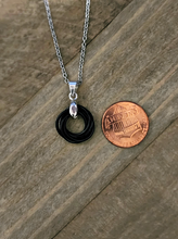 Load image into Gallery viewer, Onyx (Black) Love Knot Pendant
