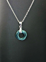 Load image into Gallery viewer, Myrtle Green (Blue Green) Love Knot Pendant
