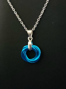 Maui Blue (Bright Blue) Love Knot Pendant