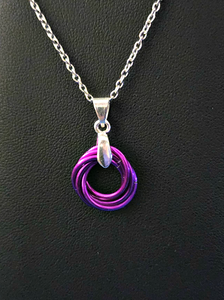 Violet (Bright Purple) Love Knot Pendant