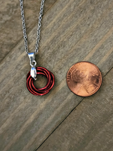 Load image into Gallery viewer, Candy Apple (Bright Red) Love Knot Pendant
