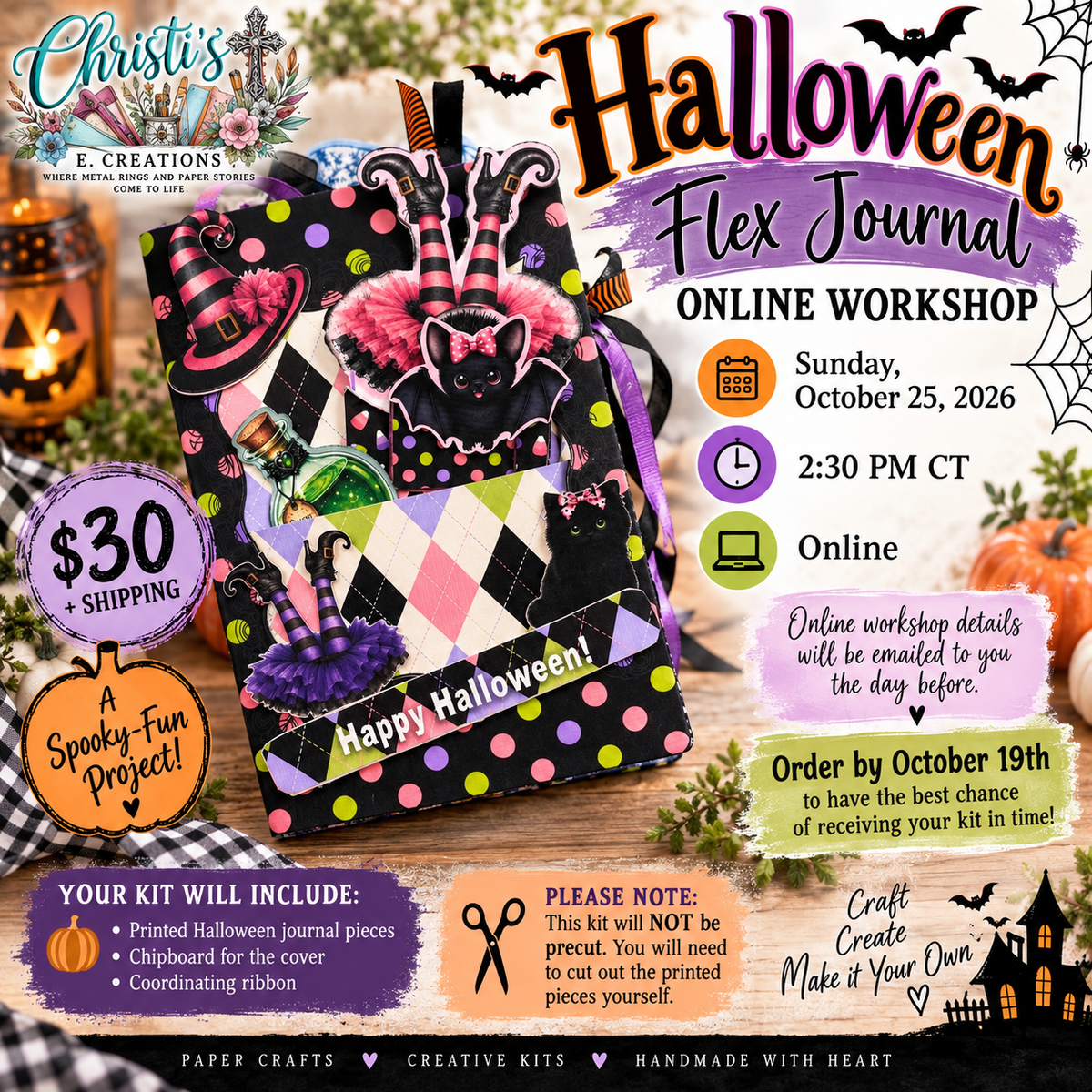 Halloween Flex Journal Online Workshop