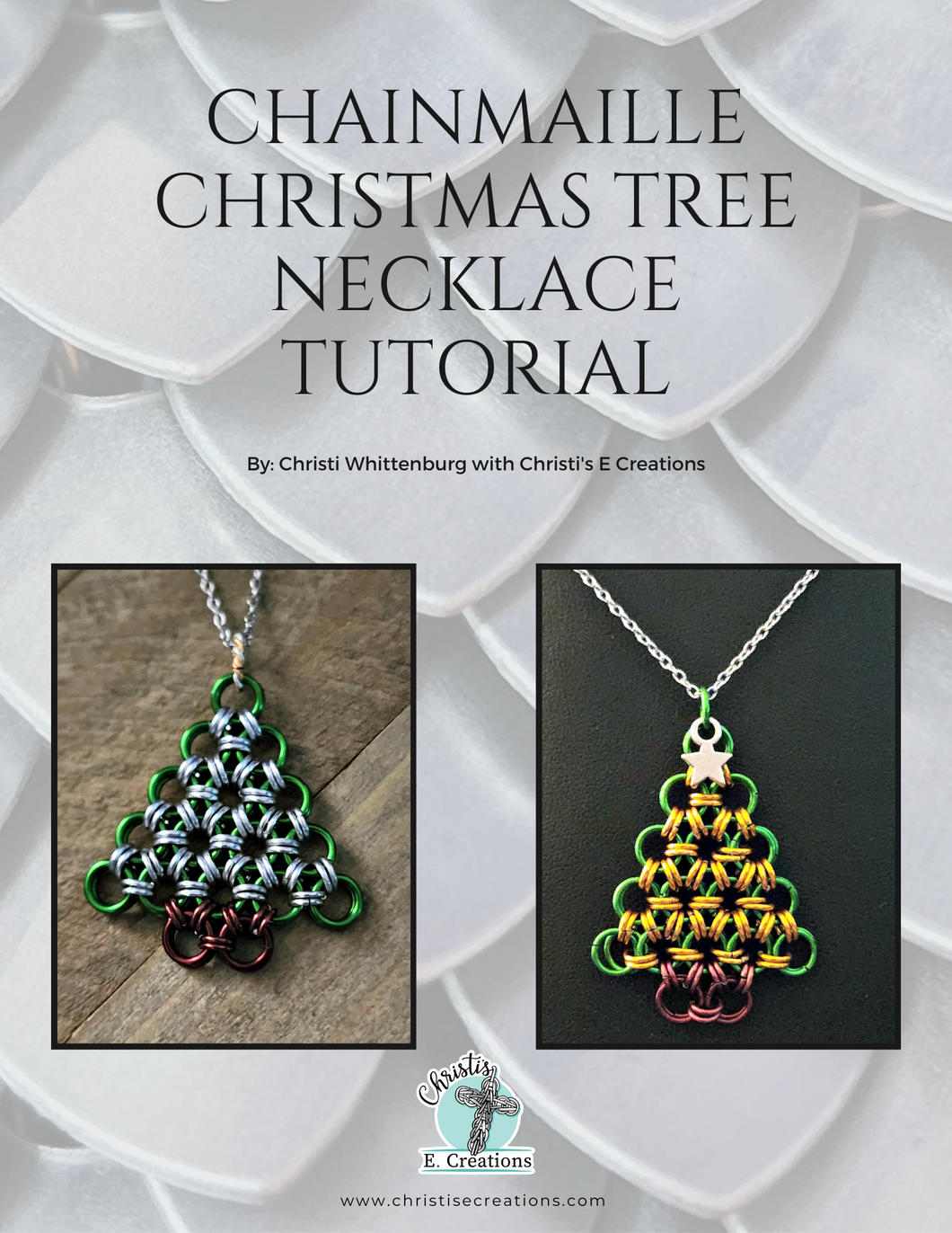 Chainmaille Christmas Tree Pendant/Necklace Digital Dowload PDF Tutorial