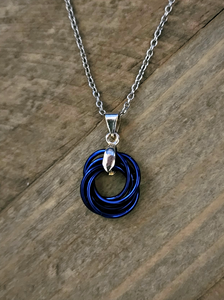 Cobalt (Dark Blue) Love Knot Pendant