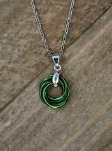 Load image into Gallery viewer, Shamrock (Dark Green) Love Knot Pendant
