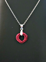 Load image into Gallery viewer, Marsala (Dark Red) Love Knot Pendant
