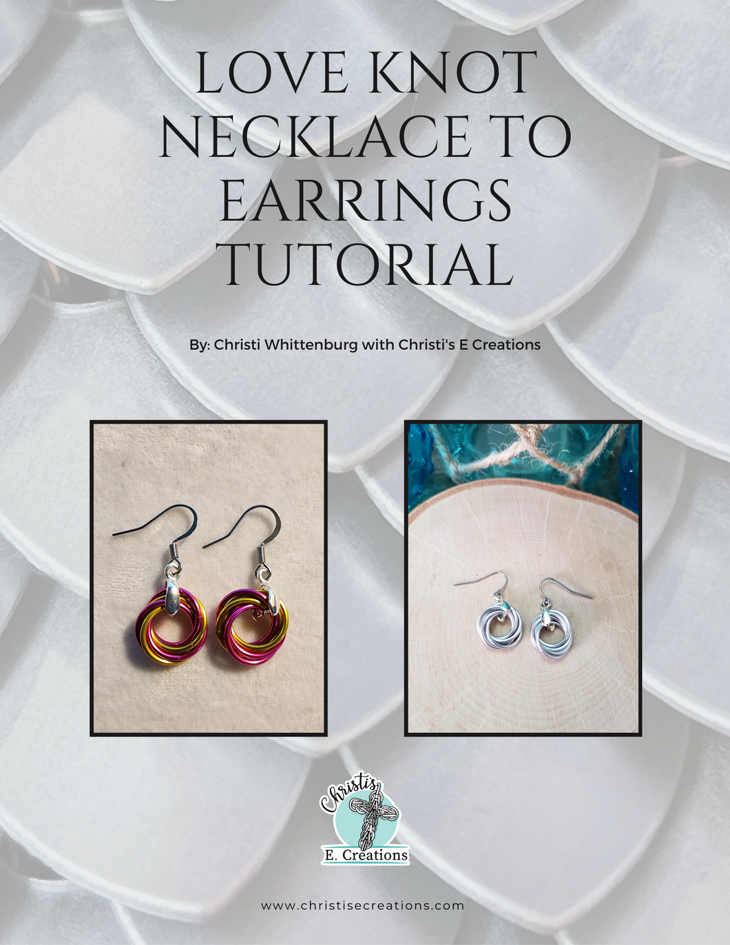 Love Knot Pendant/Necklace to Earrings Digital Dowload PDF Tutorial