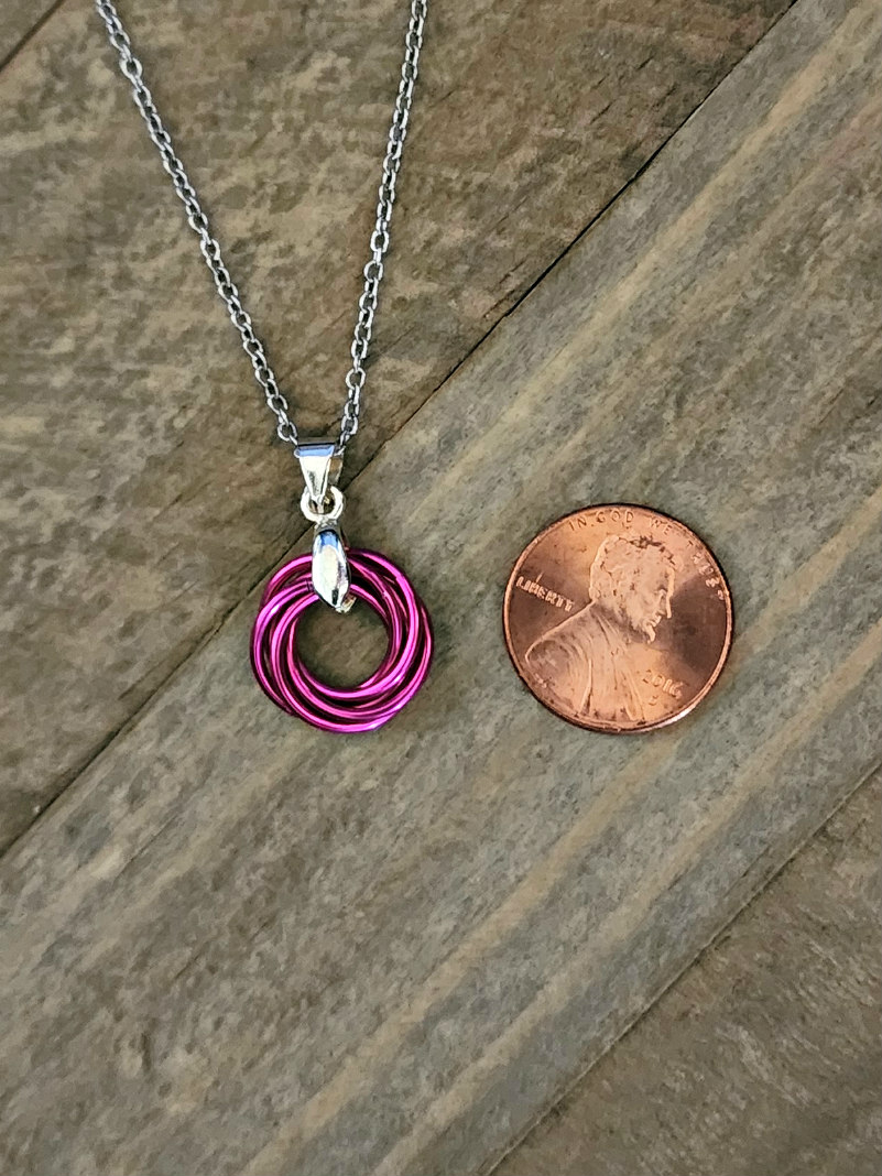 Bubblegum (Bright Pink) Love Knot Pendant