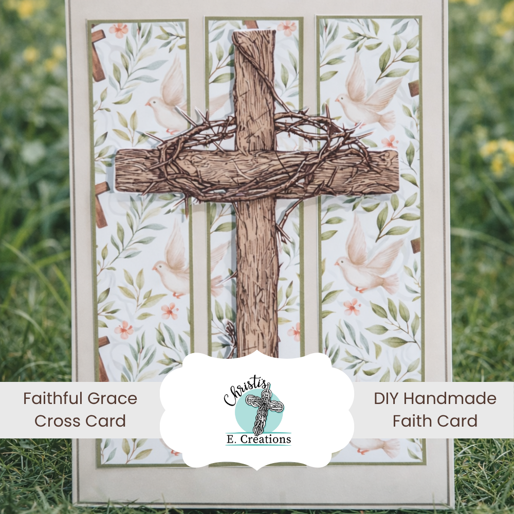 Faithful Grace Cross Card Kit – DIY Handmade Faith Card with Layered Cross Design