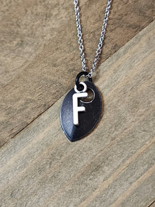 Scalemaille Letter F Initial Necklace