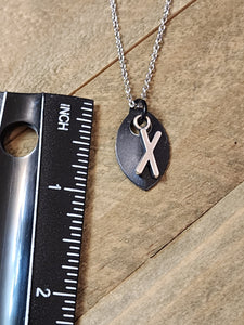 Scalemaille Letter X Initial Necklace
