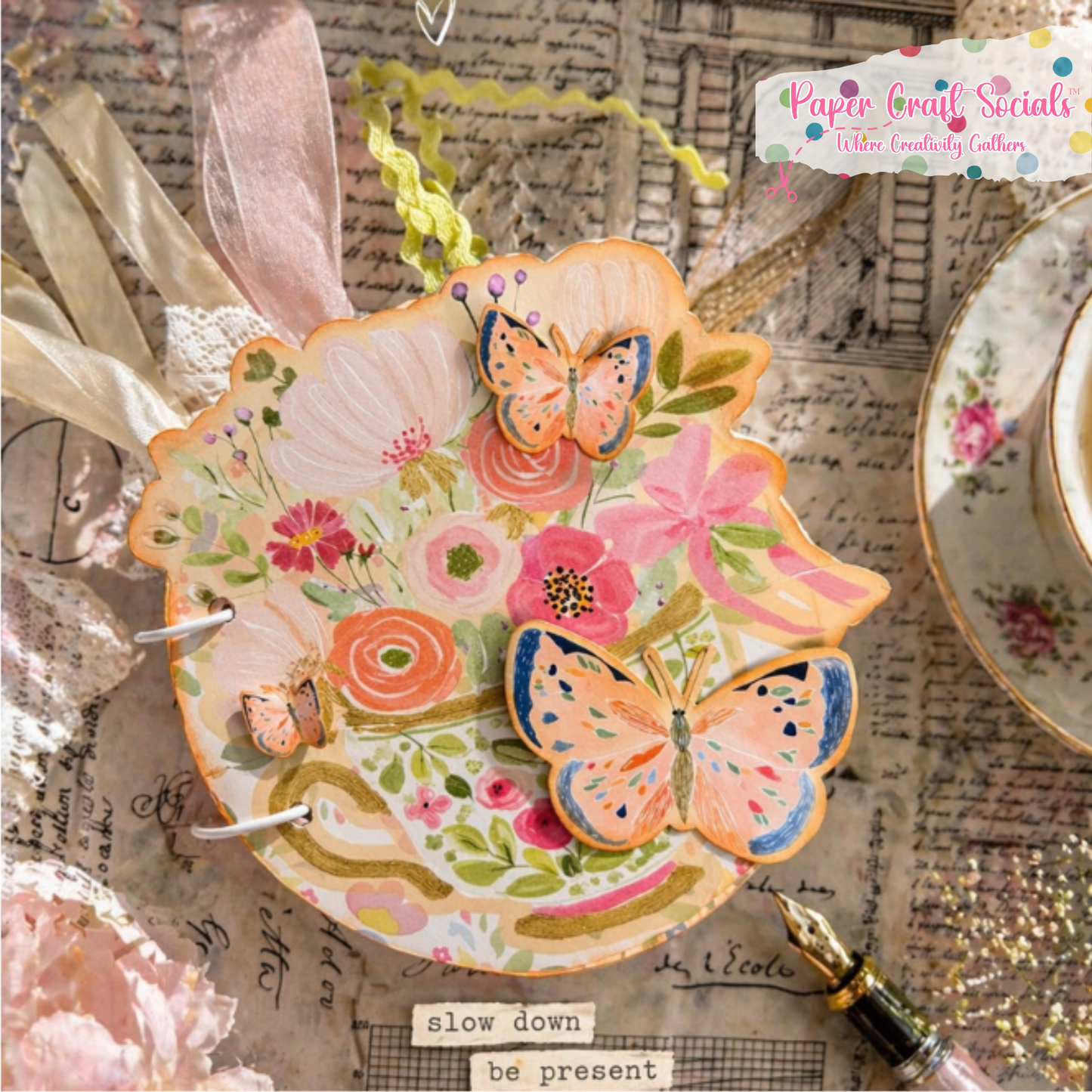 Afternoon Tea Journal – Paper Craft Socials Paper Kit (Paper Only)