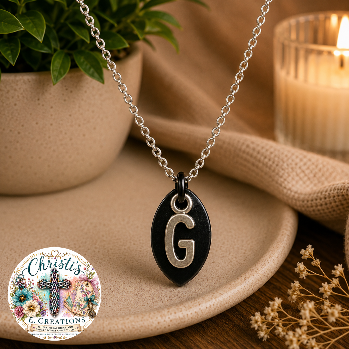 Alphabet Scale Necklace – Letter [G]