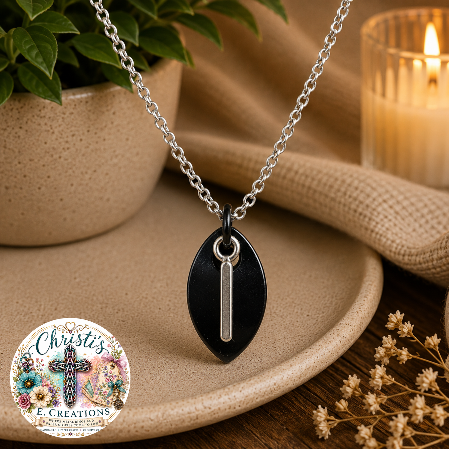 Alphabet Scale Necklace – Letter [I]