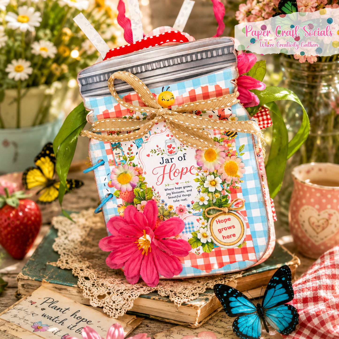 Jar of Hope Junk Journal – Paper Craft Socials (Paper Kit)