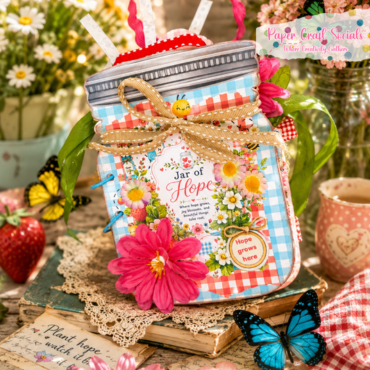 Jar of Hope Junk Journal – Paper Craft Socials (Paper Kit)