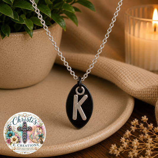Alphabet Scale Necklace – Letter [K]