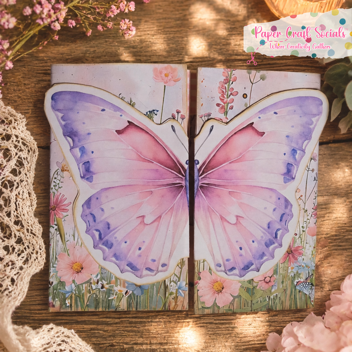Butterfly Fantasies 3D Folio Card – Paper Kit