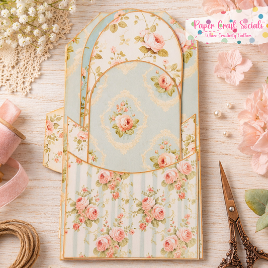 Shabby Chic Pocket Tags Kit – Paper Craft Socials Kit (Paper Only)