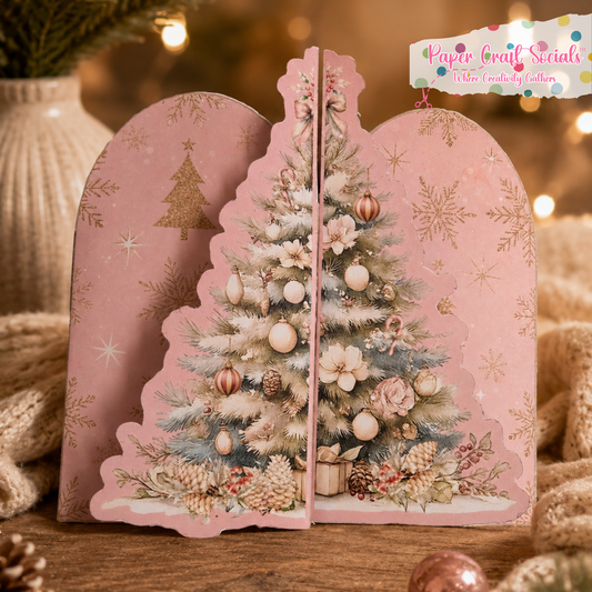 Christmas Tree 3D Folio Card Kit – Paper Craft Socials (paper only)
