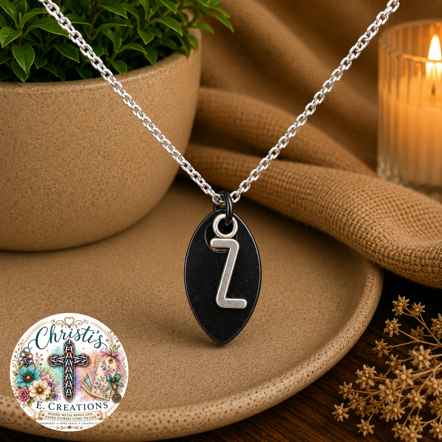 Alphabet Scale Necklace – Letter [Z]