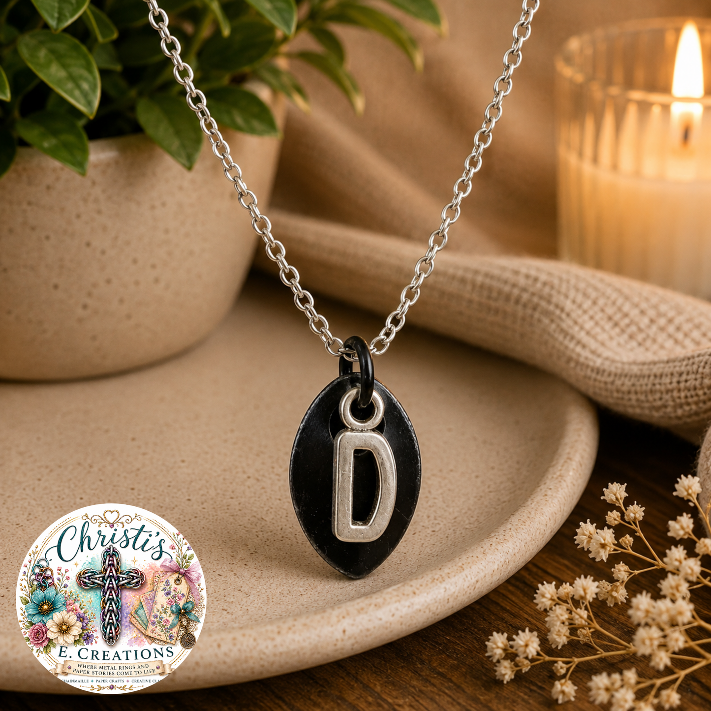 Alphabet Scale Necklace – Letter [D]