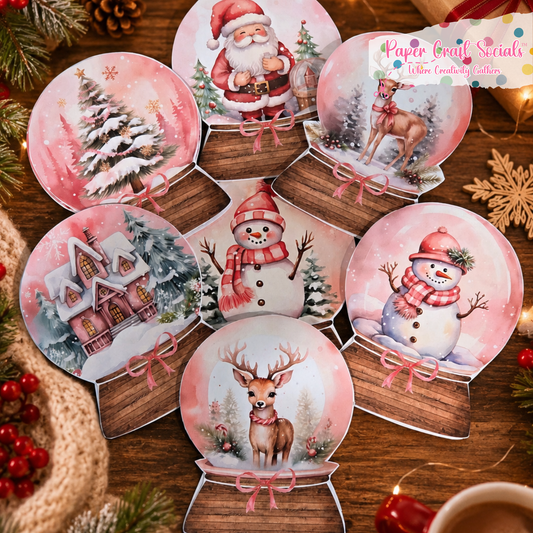 Snow Globe Hidden Christmas Tags – Paper Kit