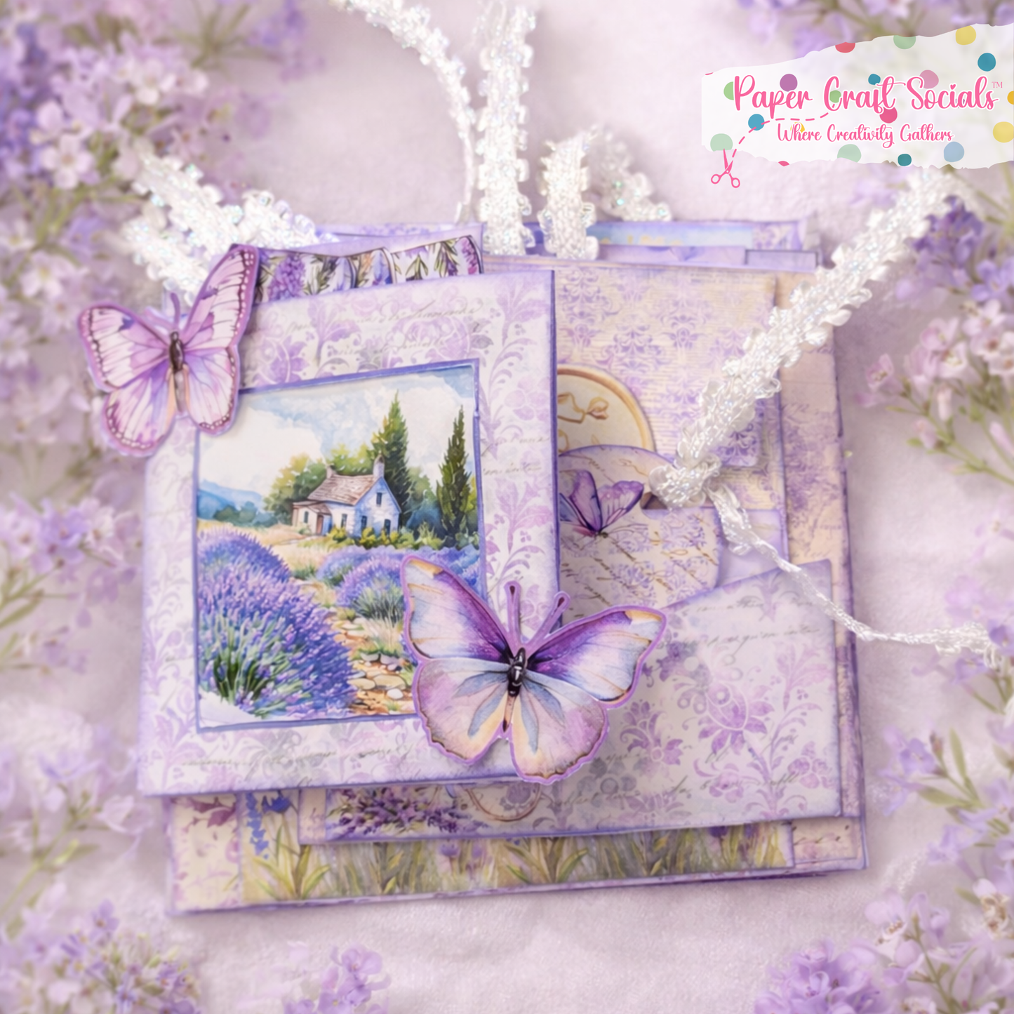 Summer in Tuscany Flip Folio – Deluxe Craft Kit with Decorative Ribbon & Velcro