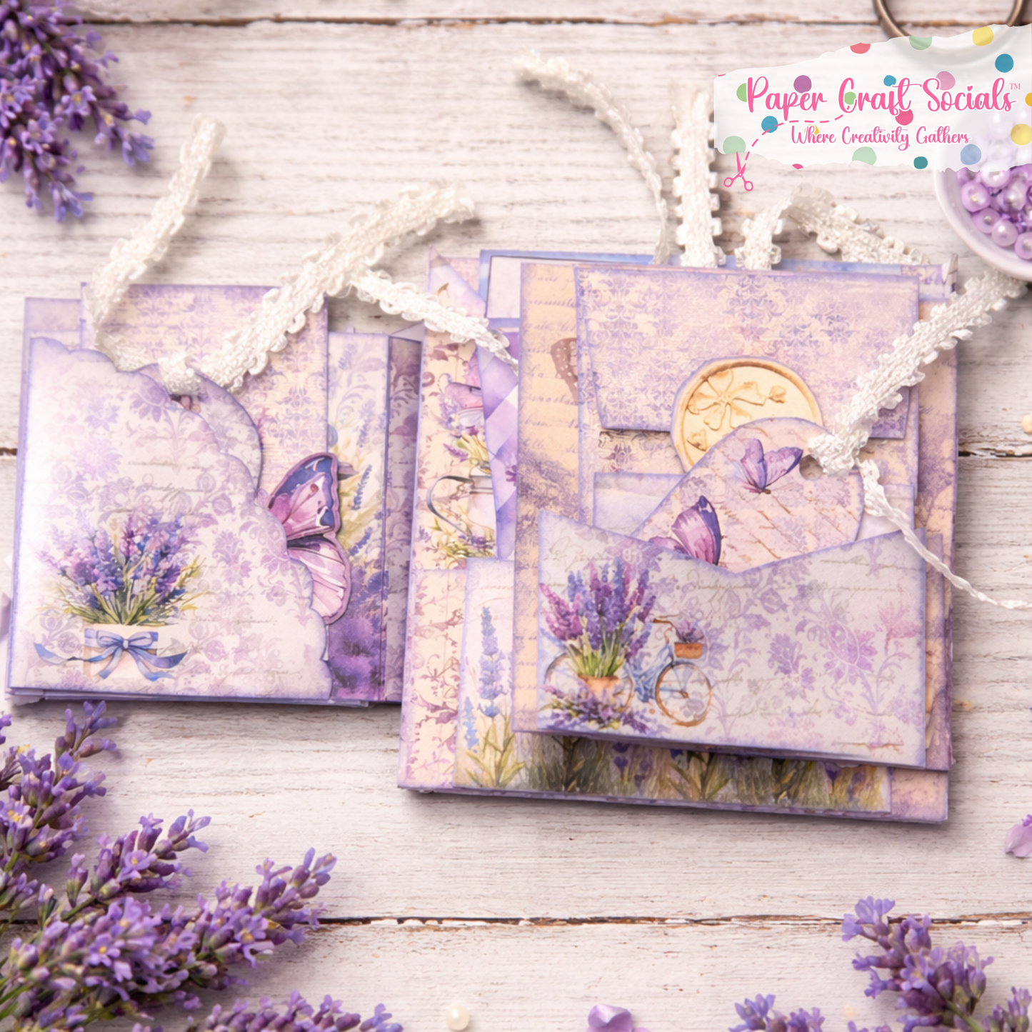 Summer in Tuscany Flip Folio – Deluxe Craft Kit with Decorative Ribbon & Velcro