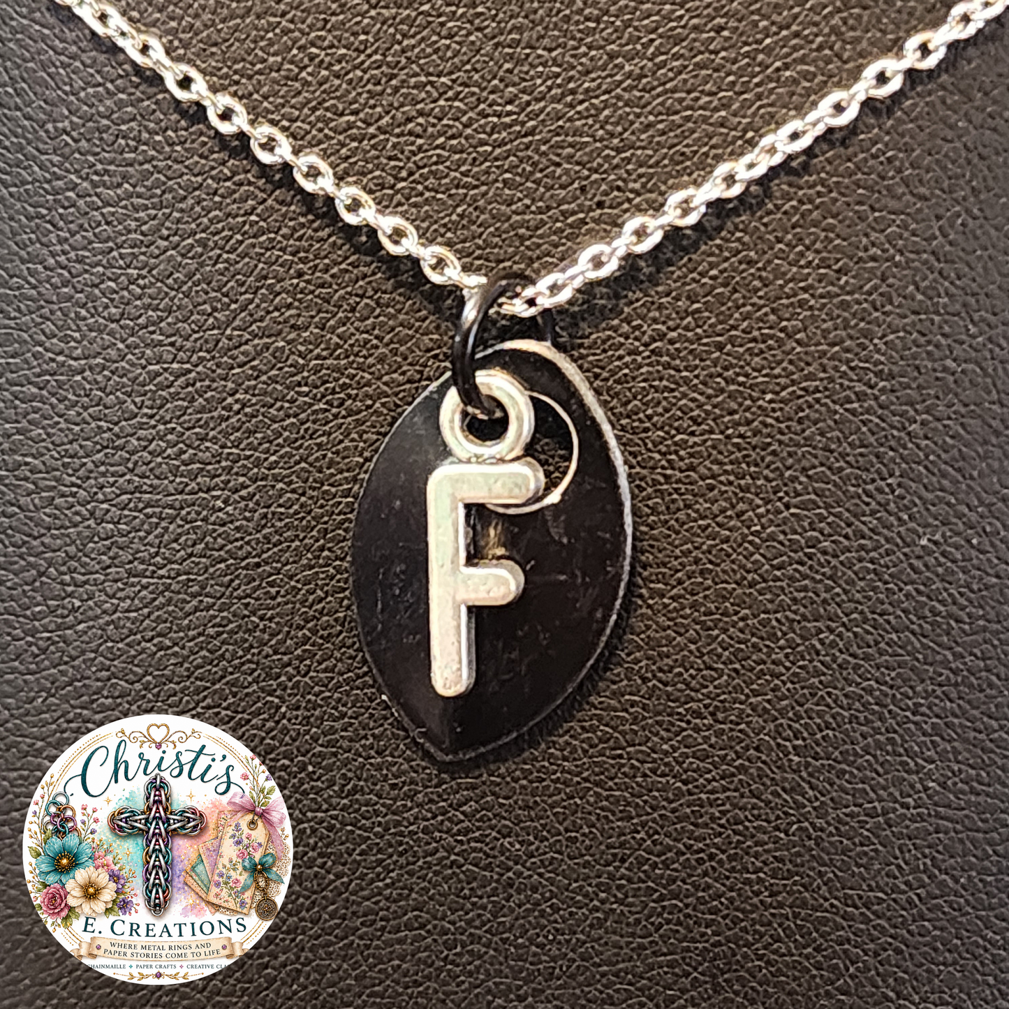 Alphabet Scale Necklace – Letter [F]