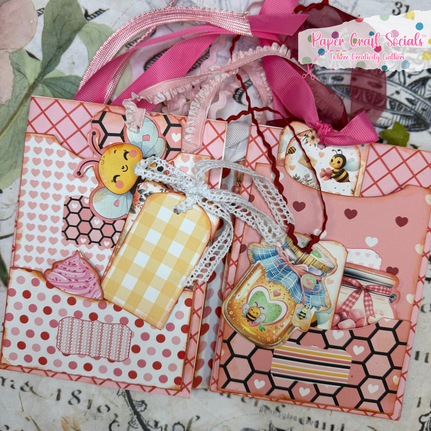 Bee-Mine Pocket Folio – Paper Craft Socials Paper Kit