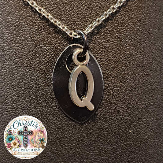 Alphabet Scale Necklace – Letter [Q]