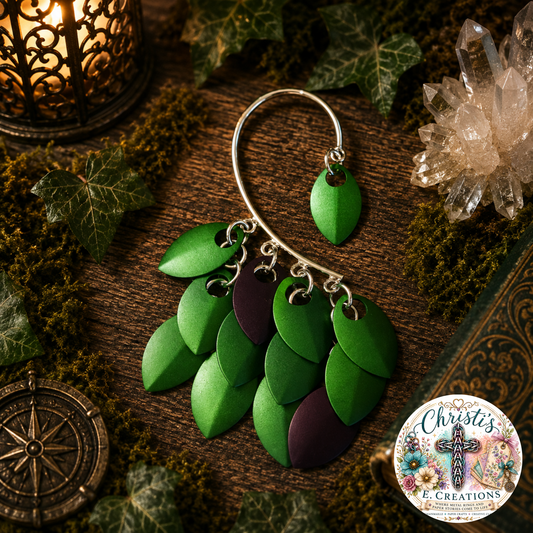 Right Land Brigade Ear Cuff – Guardian Collection (Green and Brown)