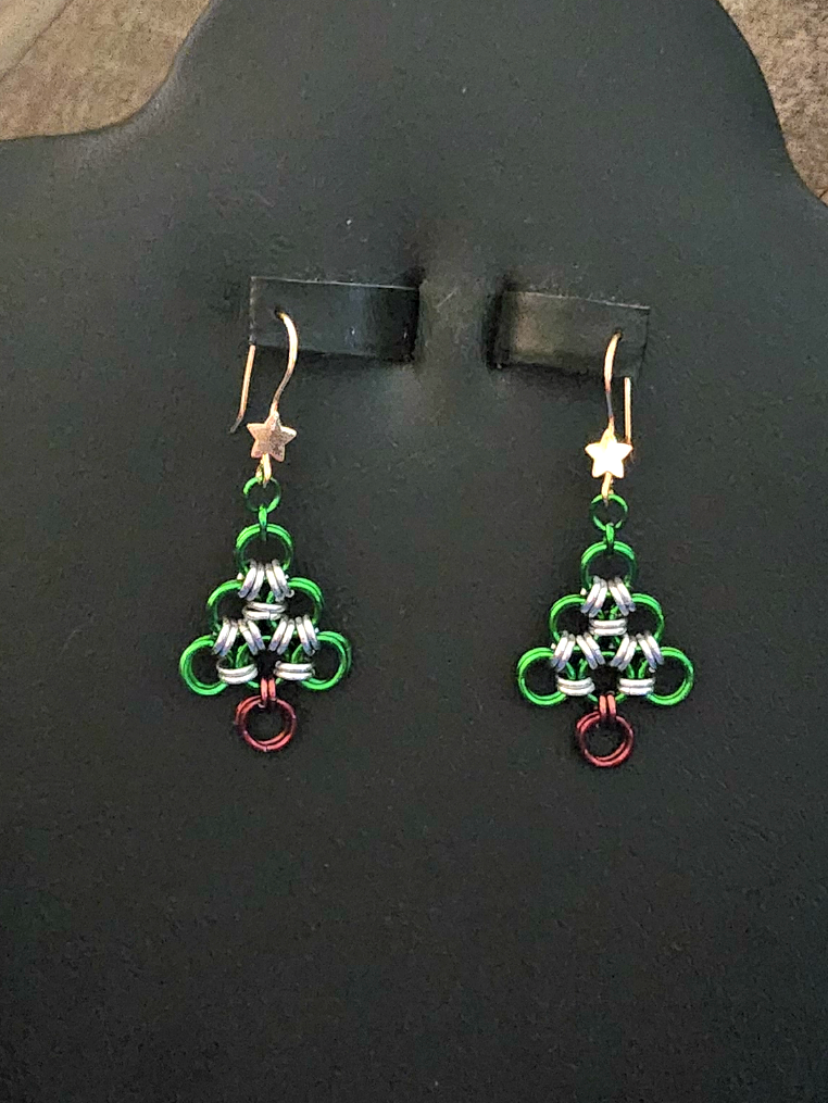 Killeen Crafter's Conference Chainmaille Christmas Tree Earrings Kit