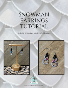 Chainmaille Snowman Earrings Tutorial