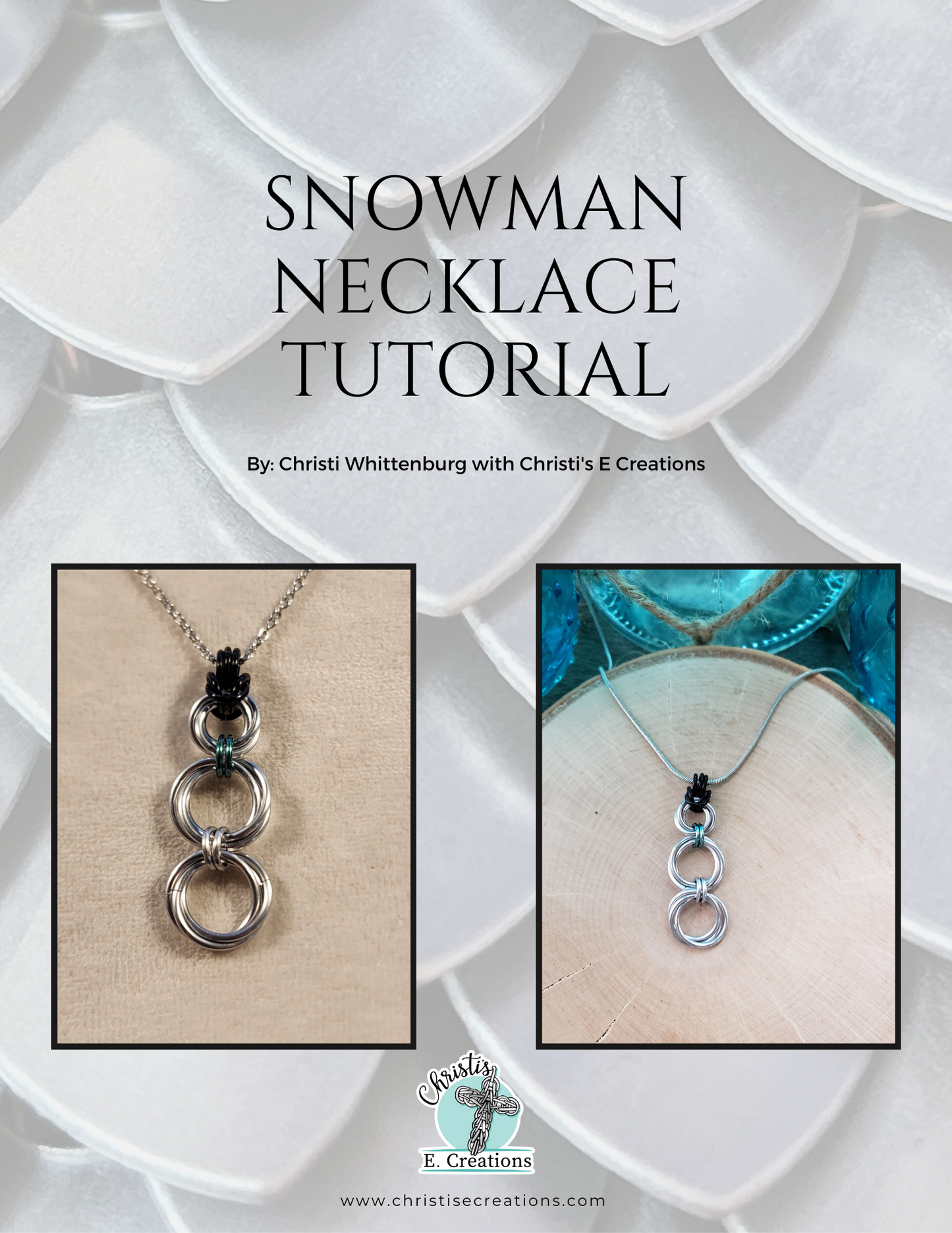 Chainmaille Snowman Pendant/Necklace Digital Dowload PDF Tutorial