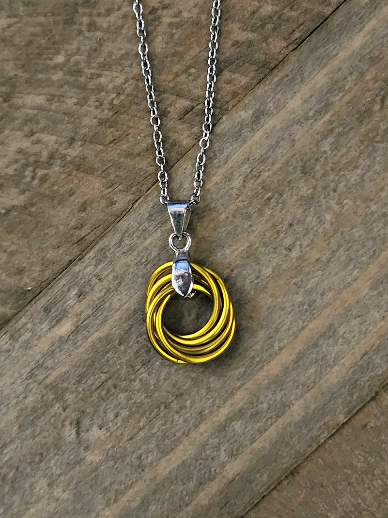 Canary (Yellow) Love Knot Pendant