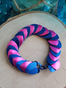 Pink and Blue scale bracelet