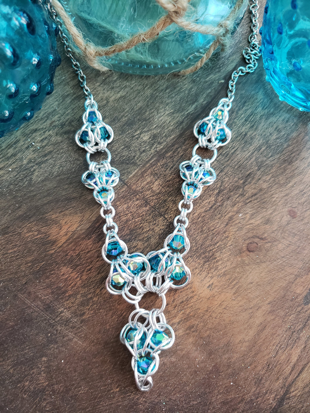 Crystal Starlight Chainmaille Necklace