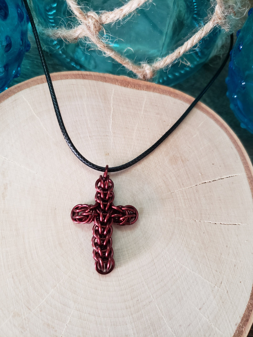 Henna Chainmaille FullPersian Cross Necklace