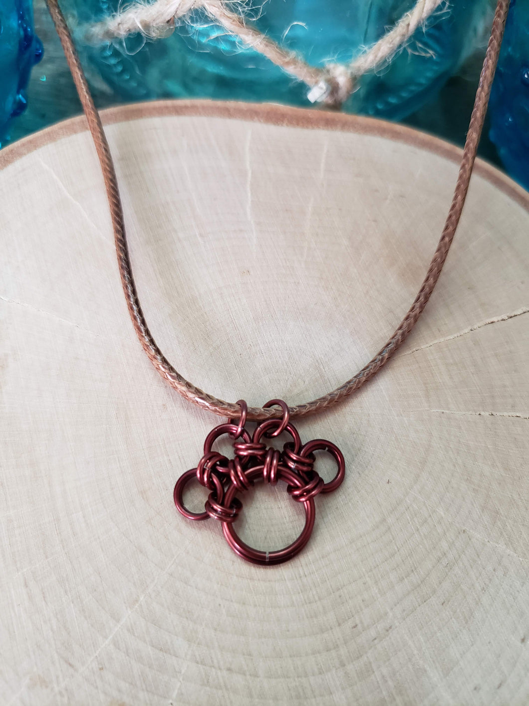 Henna Chainmaille Paw Print Necklace