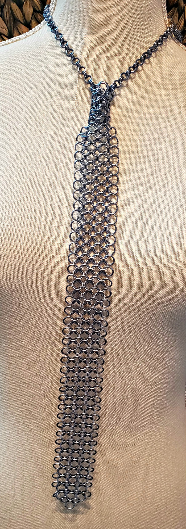 Gunmetal Chainmaille Tie